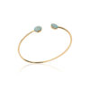 Amie Turquoise Bangle in 18K Gold Plated