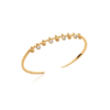 Load image into Gallery viewer, Mystigrey Hannah 18K Gold Plated Crown Bangle for Women with Cubic Zirconia
