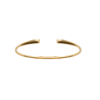 Mystigrey LIberty 18K Gold Plated Modern Bangle for Women with Cubic Zirconia