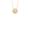 Load image into Gallery viewer, Mystigrey Sunny 18K Gold Plated Sunflower Necklace for Women with Cubic Zirconia Large
