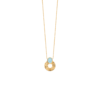 Load image into Gallery viewer, Mystigrey Sarah 18K Gold Plated Necklace for Women With Aqua Blue Agate
