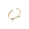 Sarah Aqua Blue Agate Bangle in 18K Gold Plated
