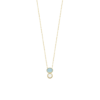 Load image into Gallery viewer, Mystigrey LaPerla 18K Gold Plated Necklace for Women White and Turquoise
