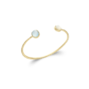 Load image into Gallery viewer, Mystigrey LaPerla 18K Gold Plated Bangle for Women Turquoise and White

