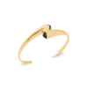 Load image into Gallery viewer, Mystigrey Montana 18K Gold Plated Bangle for Women Mother of Pearl White

