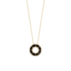 Alyssa Black Agate Necklace in 18K Gold Plated