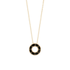 Load image into Gallery viewer, Mystigrey Alyssa 18K Gold Plated Necklace for Women Gold Black Agate
