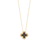 Shana Black Agate Necklace in 18K Gold Plated