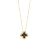 Mystigrey Shana 18K Gold Plated Necklace for Women Gold Black Agate