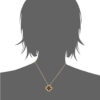 Mystigrey Shana 18K Gold Plated Necklace for Women Gold Black Agate