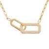 Paige Square Necklace in 925 Sterling Silver Plated Rhodium or 18K Gold Plated