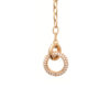 Mystigrey Oralie .925 Sterling Silver Plated Rhodium and 18K Gold Plated Necklace Cubic Zirconia
