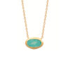 Coralie Blue Amazonite Necklace in 18K Gold Plated