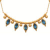 Load image into Gallery viewer, Mystigrey Cleo 18K Gold Plated Necklace Blue and Red
