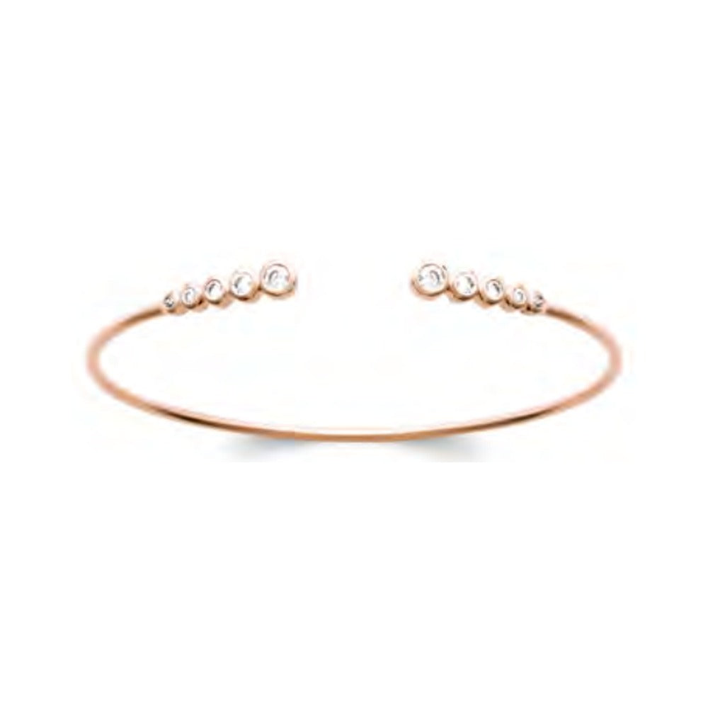 Ivy Bezel Bangle, 18K Gold Plated