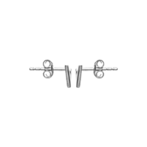 Aria Triangle Small Earrings in 925 Sterling Silver Plated Rhodium or 18K Gold Plated, view 2