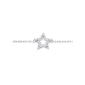 Mystigrey Stella .925 Sterling Silver Plated Rhodium Bracelet for Women with Cubic Zirconia
