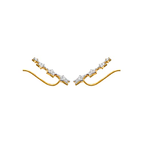 Stella Dangling Star Earrings in 925 Sterling Silver Plated Rhodium or 18K Gold Plated, view 10