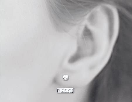 Jessica Jacket Earrings in 925 Sterling Silver Plated Rhodium or 18K Gold Plated, view 3