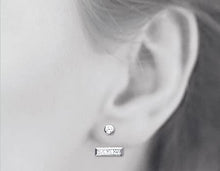 Load image into Gallery viewer, Mystigrey Jessica .925 Sterling Silver Plated Rhodium Jacket Earrings for Women with Cubic Zirconia
