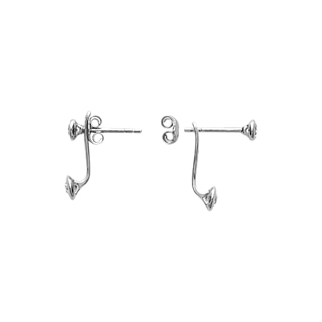 Liberty Jacket Earrings in 925 Sterling Silver Plated Rhodium or 18K Gold Plated, view 2