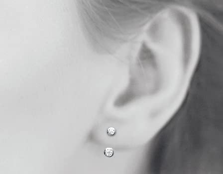 Liberty Jacket Earrings in 925 Sterling Silver Plated Rhodium or 18K Gold Plated, view 5