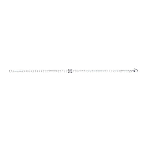 Alizee Lilly Bracelet in 925 Sterling Silver Plated Rhodium, view 4