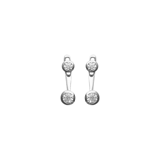 Liberty Jacket Earrings in 925 Sterling Silver Plated Rhodium or 18K Gold Plated