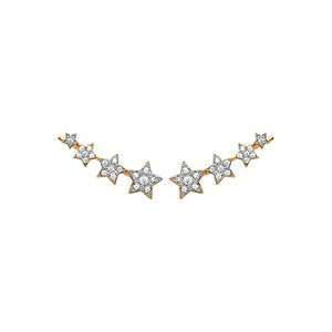 Mystigrey Stella 18K Gold Plated Dangling Star Earrings for Women with Cubic Zirconia