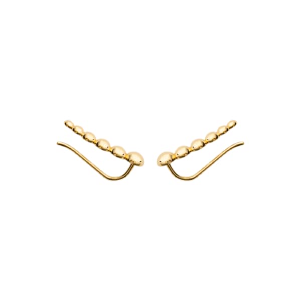 Olivia Climber Earrings in 925 Sterling Silver Plated Rhodium or 18K Gold Plated, view 5