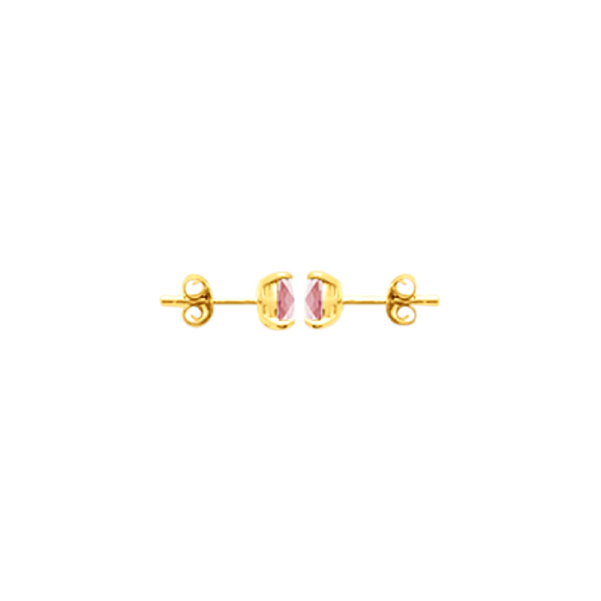 Alizee Gemma Stud Earrings in 925 Sterling Silver Plated Rhodium