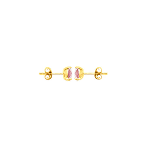 Alizee Gemma Stud Earrings in 925 Sterling Silver Plated Rhodium