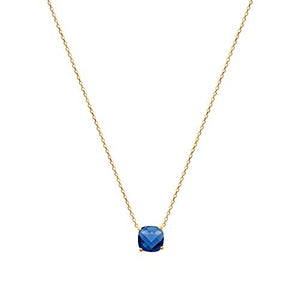 Mystigrey Alizee Gemma .925 Sterling Silver Plated Rhodium Light Blue Pendant for Women