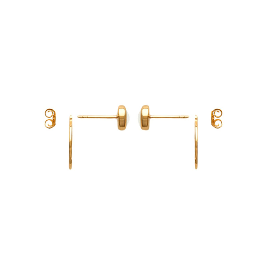 Savannah Moon Stone Earrings in 925 Sterling Silver Plated Rhodium or 18K Gold Plated, view 5