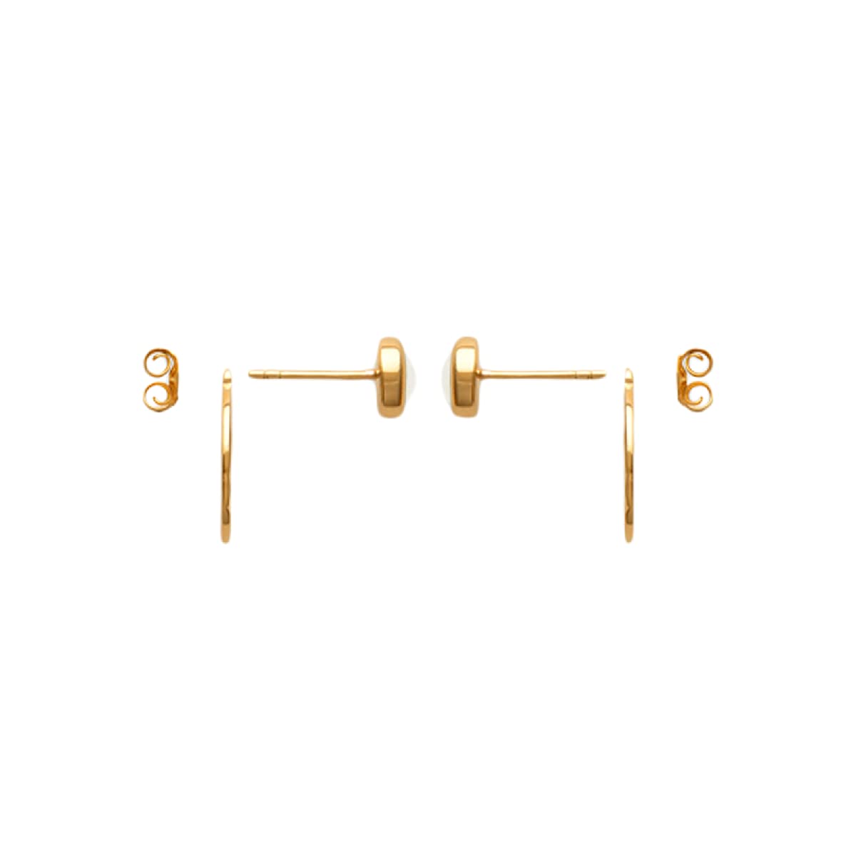 Savannah Moon Stone Earrings in 925 Sterling Silver Plated Rhodium or 18K Gold Plated, view 5