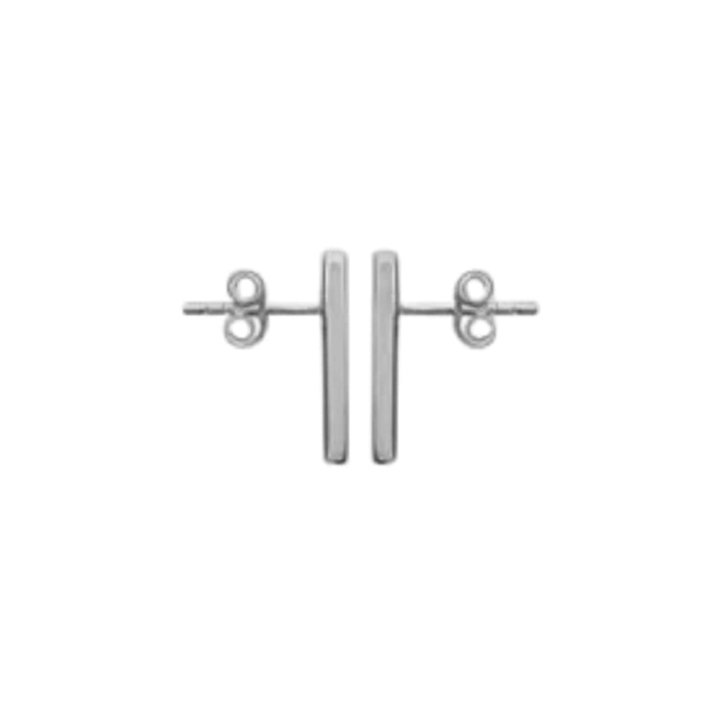 Jessica Long Bar Earrings in 925 Sterling Silver Plated Rhodium or 18K Gold Plated, view 8