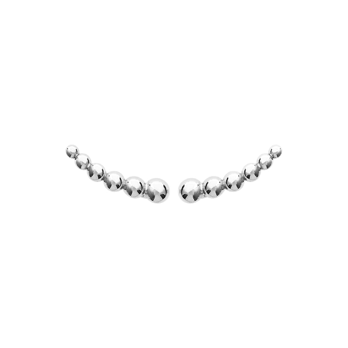 Olivia Climber Earrings in 925 Sterling Silver Plated Rhodium or 18K Gold Plated, view 8