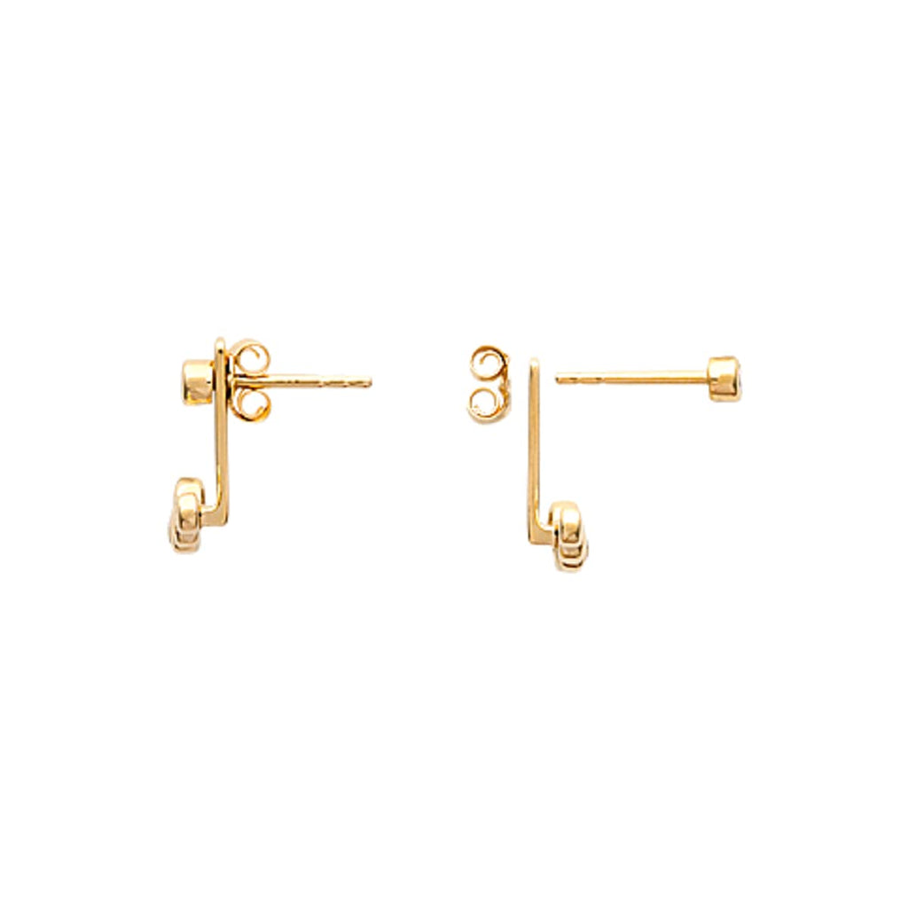 Elizabeth Jacket Earrings in 925 Sterling Silver Plated Rhodium or 18K Gold Plated, view 3