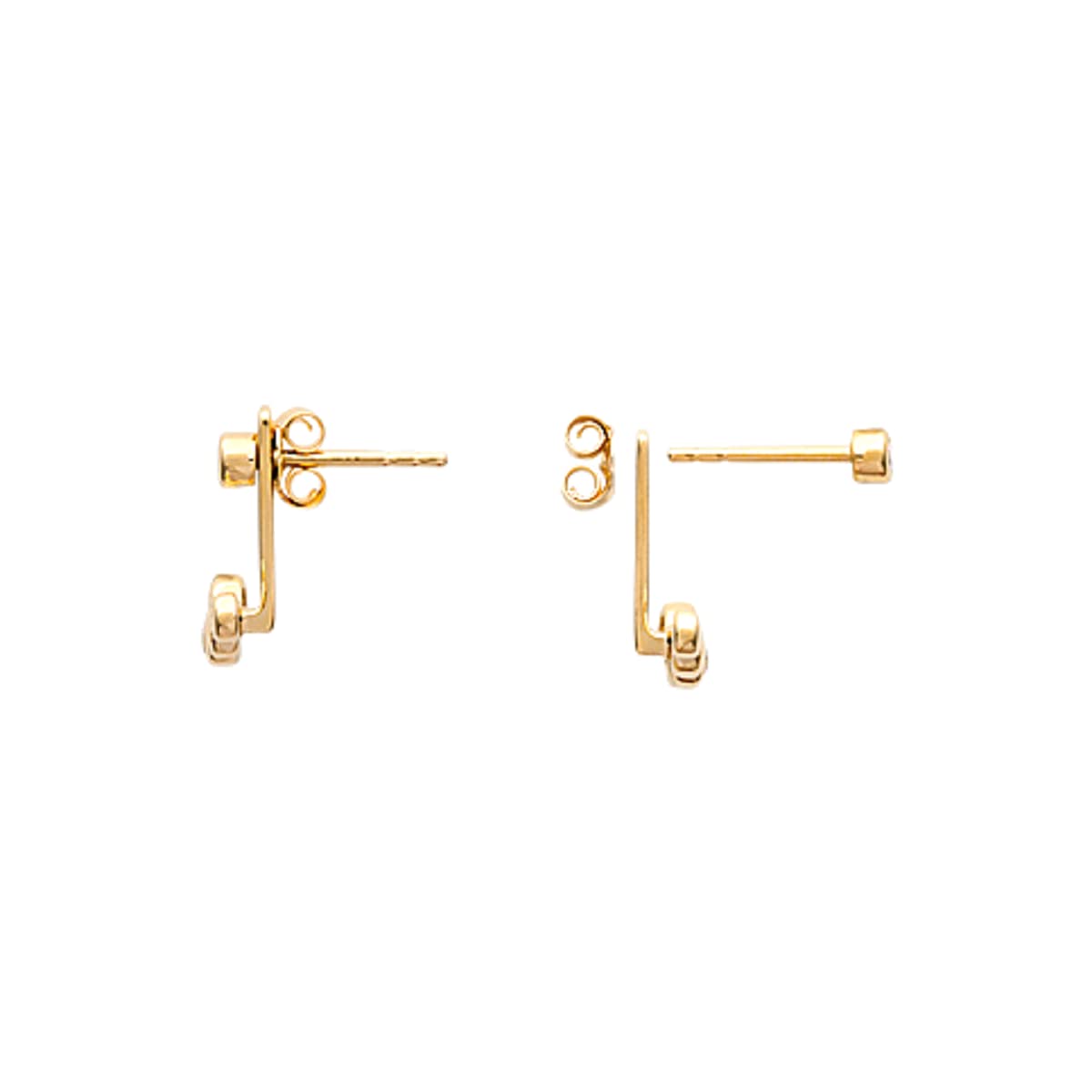 Elizabeth Jacket Earrings in 925 Sterling Silver Plated Rhodium or 18K Gold Plated, view 3