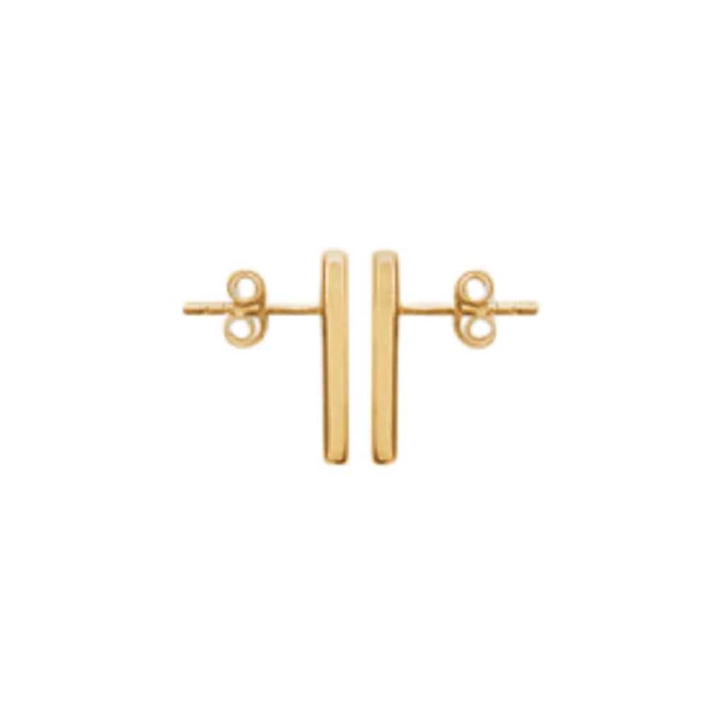 Jessica Long Bar Earrings in 925 Sterling Silver Plated Rhodium or 18K Gold Plated, view 2