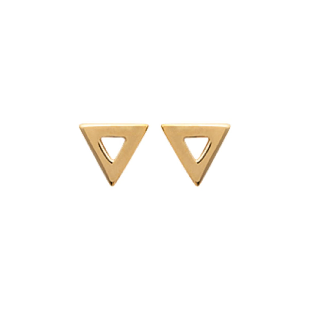 Aria Triangle Small Earrings in 925 Sterling Silver Plated Rhodium or 18K Gold Plated, view 7