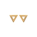 Aria Triangle Small Earrings in 925 Sterling Silver Plated Rhodium or 18K Gold Plated, view 7