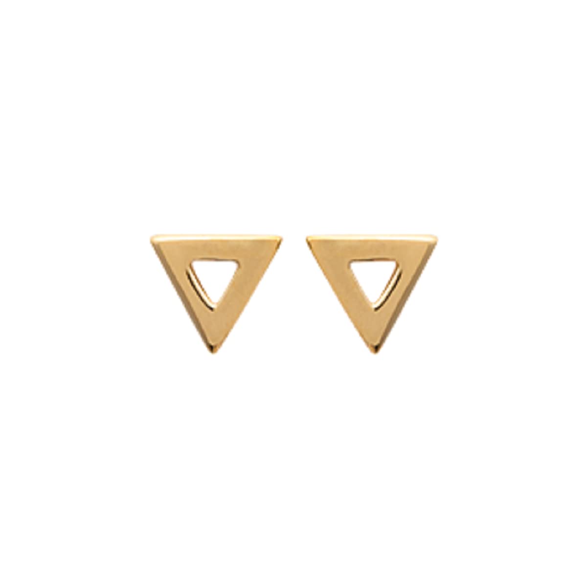 Aria Triangle Small Earrings in 925 Sterling Silver Plated Rhodium or 18K Gold Plated, view 7