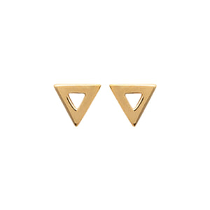 Mystigrey Aria 18K Gold Plated Triangle Earrings for Women - small