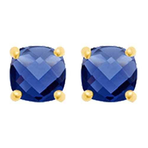 Alizee Gemma Stud Earrings in 925 Sterling Silver Plated Rhodium, view 5