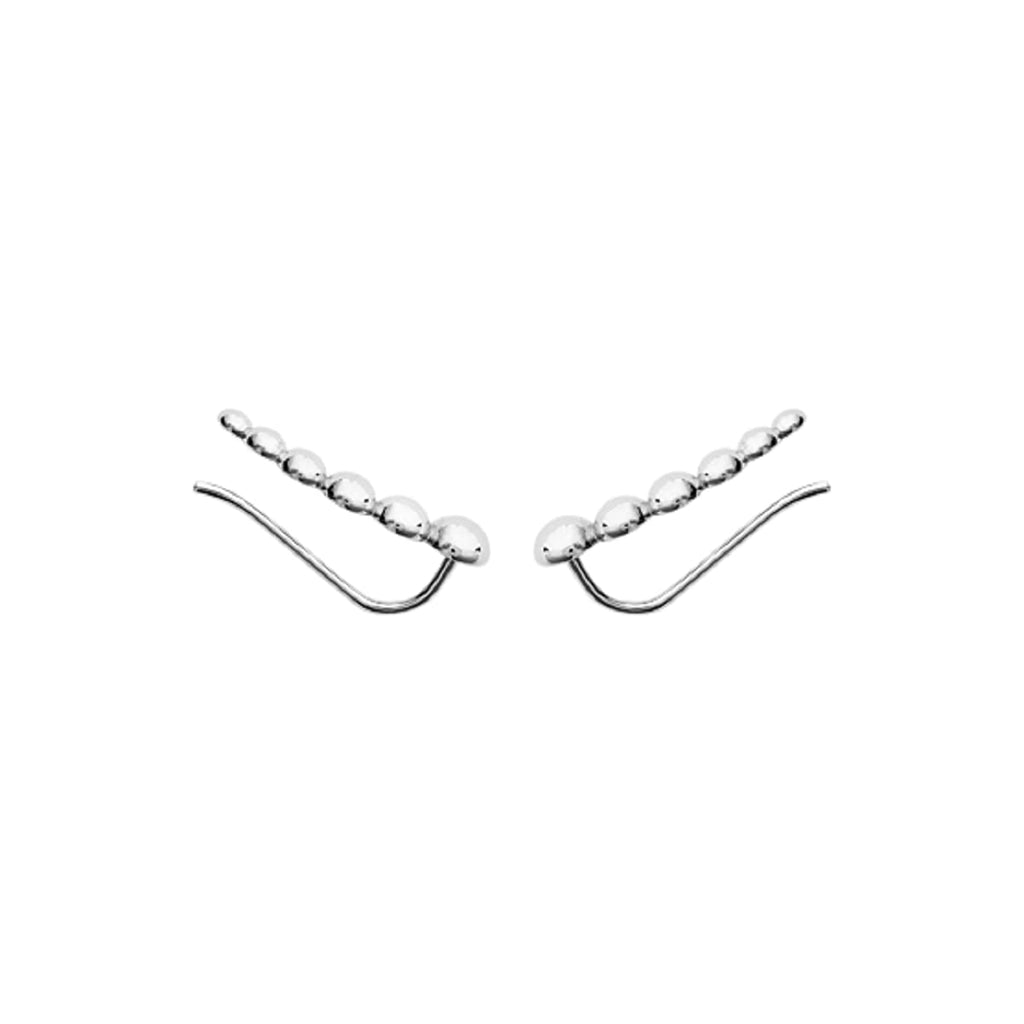 Olivia Climber Earrings in 925 Sterling Silver Plated Rhodium or 18K Gold Plated, view 12