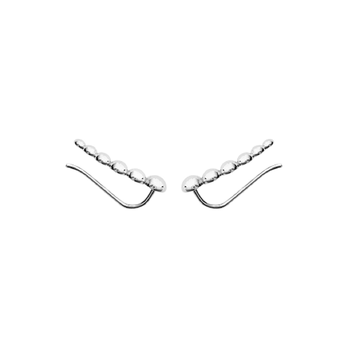Olivia Climber Earrings in 925 Sterling Silver Plated Rhodium or 18K Gold Plated, view 12
