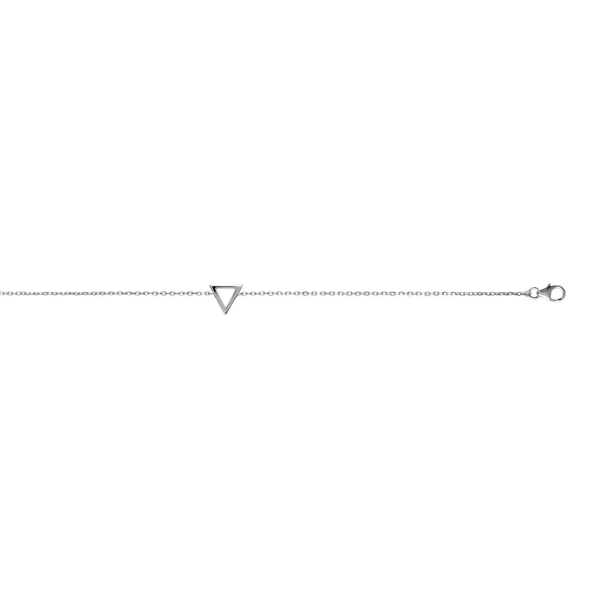 Aria Triangle Bracelet in 925 Sterling Silver Plated Rhodium or 18K Gold Plated, view 8