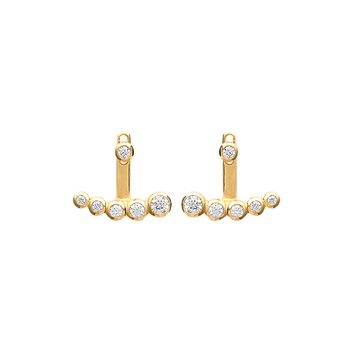 Elizabeth Jacket Earrings in 925 Sterling Silver Plated Rhodium or 18K Gold Plated