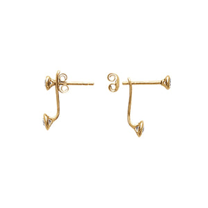 Mystigrey LIberty 18K Gold Plated Jacket Earrings for Women with Cubic Zirconia